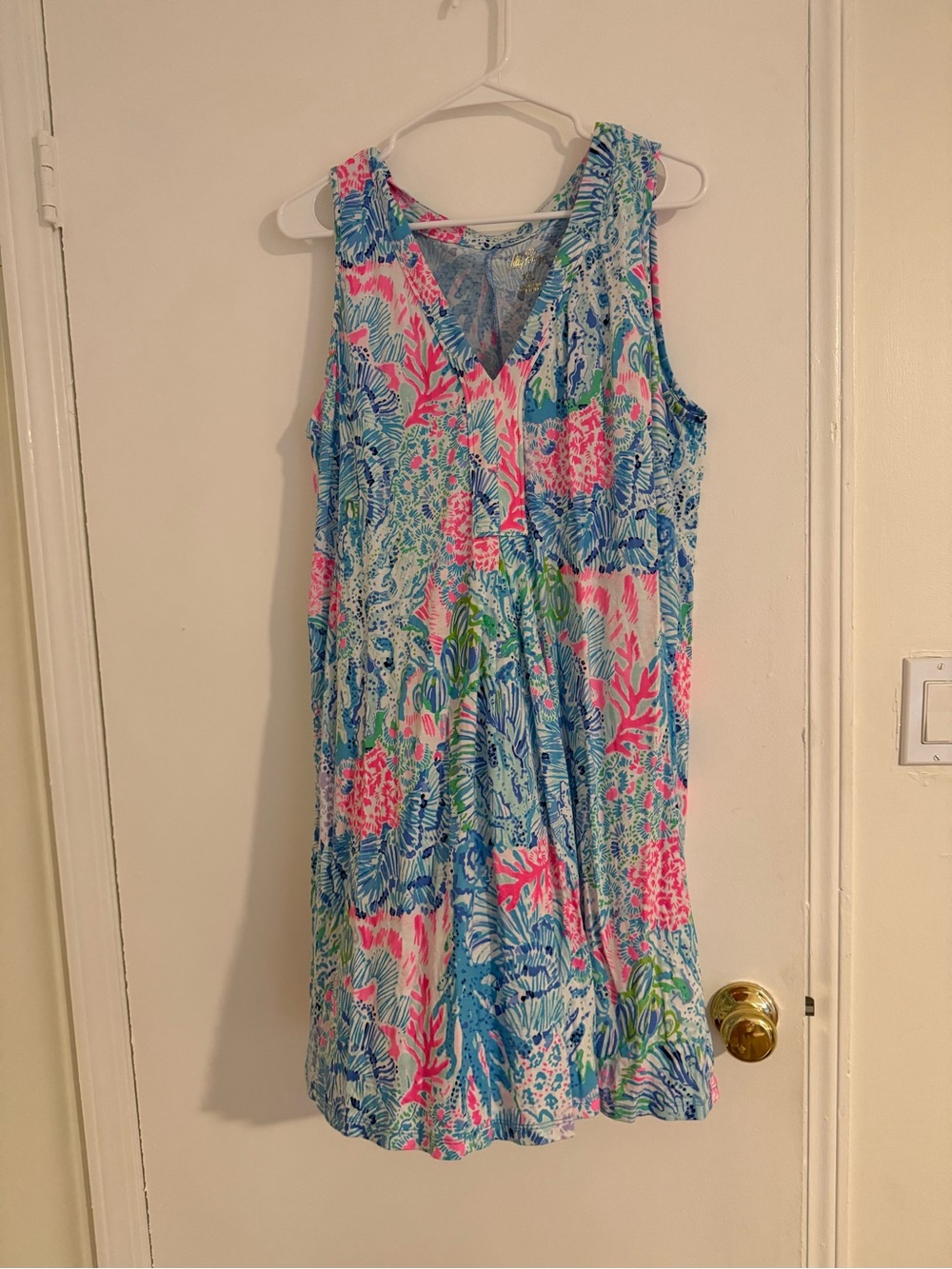 Lilly Pulitzer Pink Blue Green Printed Mini Dress